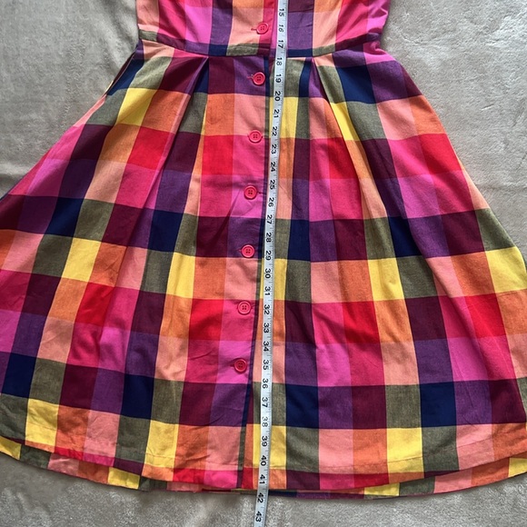 Emily and Fin Pink/Multicolored Button Down Dress Size US XS UK 8 EU 36 - Picture 11 of 13
